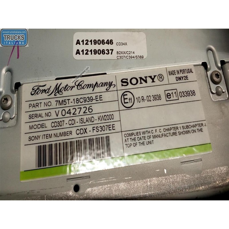 FORD CAR RADIO FORD Focus 2007>2011 used