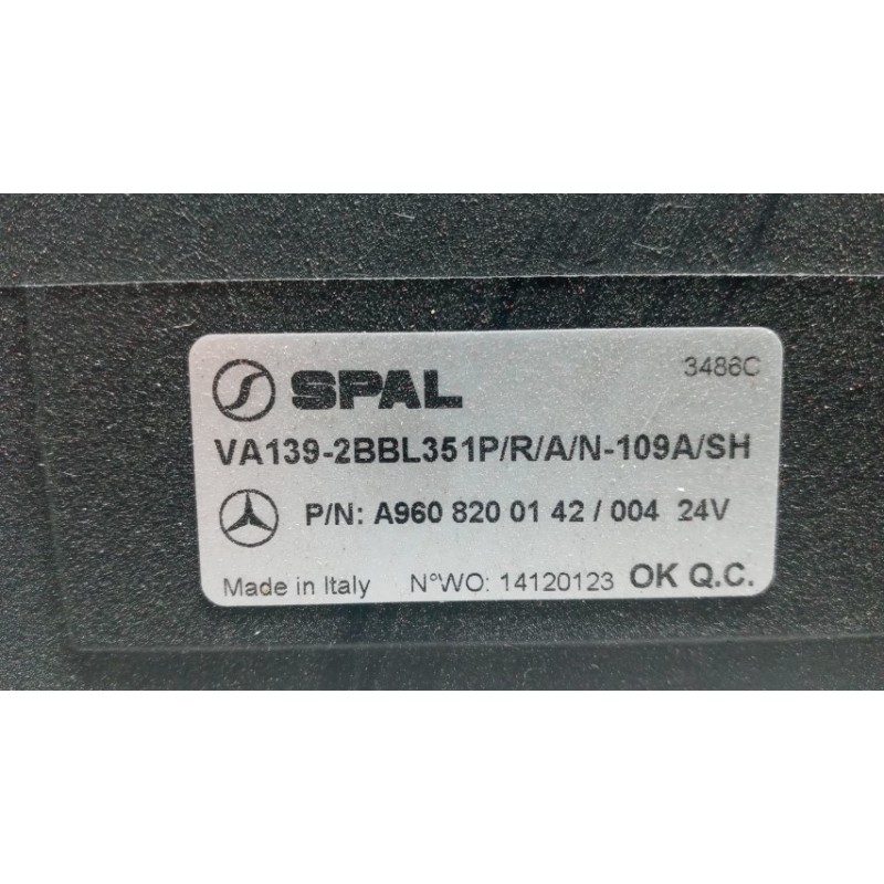 MERCEDES-BENZ truck CONVEYOR ELECTRIC FAN MERCEDES-BENZ truck Actros euro 6 2022> used