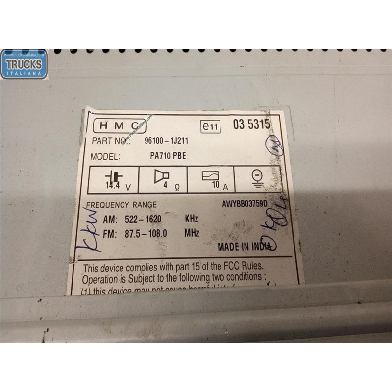 HYUNDAI CAR RADIO HYUNDAI i20 2008>2012 used