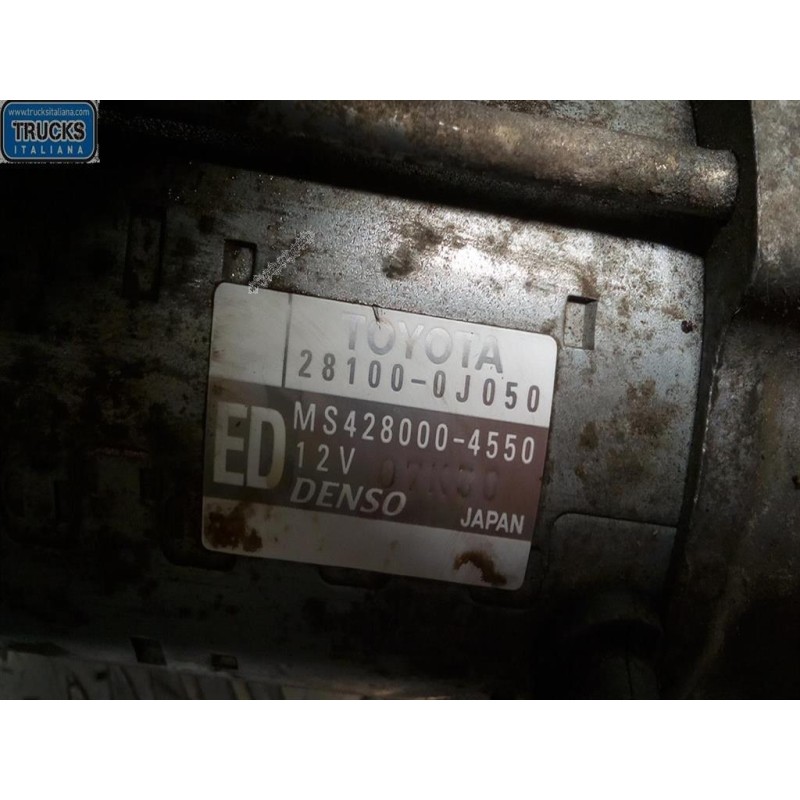 TOYOTA STARTER MOTOR TOYOTA Yaris 2008>2011 used