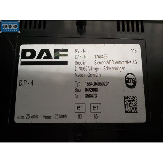 QUADRO STRUMENTI DAF XF105 usato