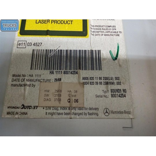 CAR RADIO MERCEDES-BENZ van Sprinter 2006>2009 used