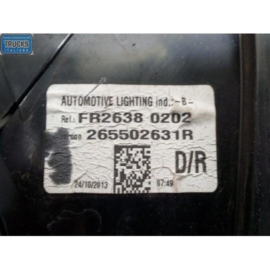 RIGHT REAR LIGHT RENAULT Clio 2012>2016 used