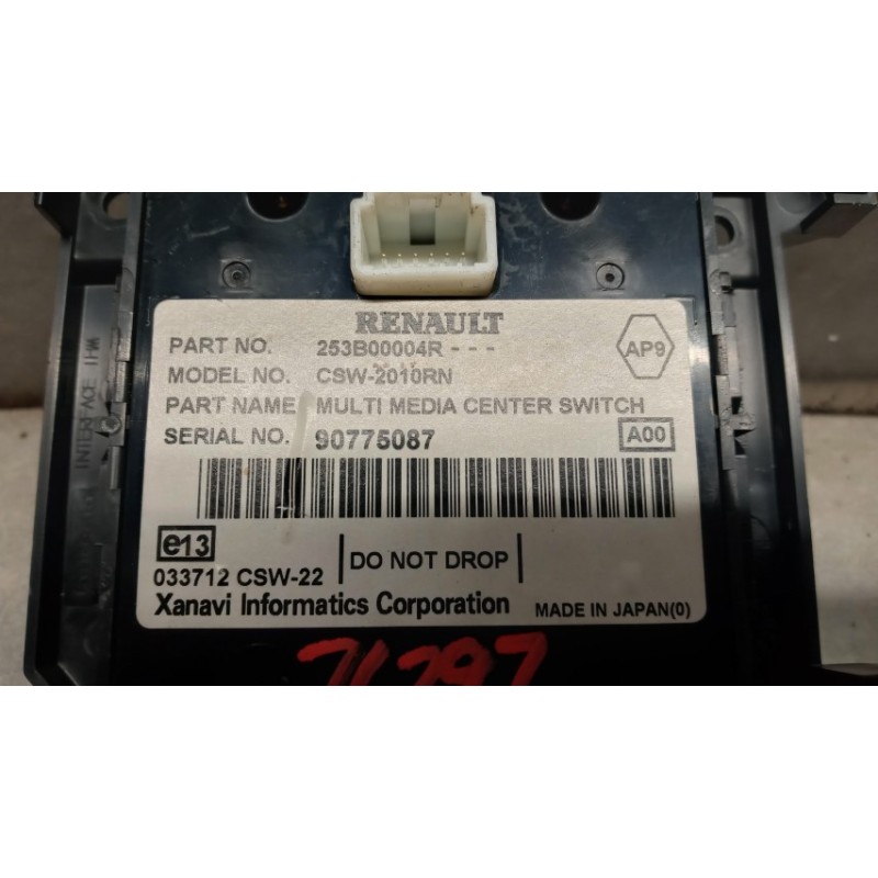 RENAULT INTERRUTTORI E PULSANTI ABITACOLO RENAULT Megane 2008>2012 usato