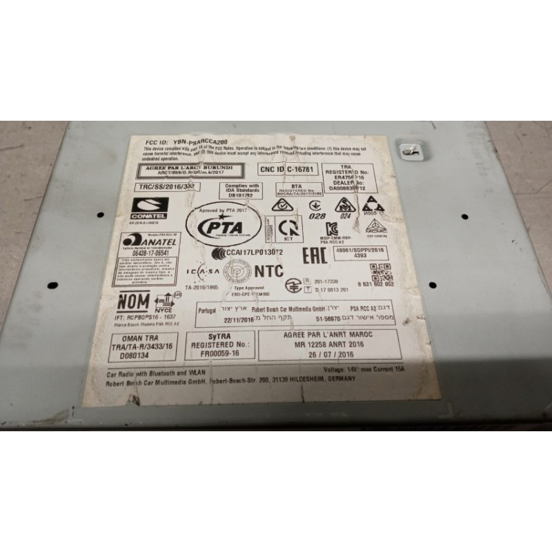 CITROEN AUTORADIO CITROEN C3 2016>2020 usato