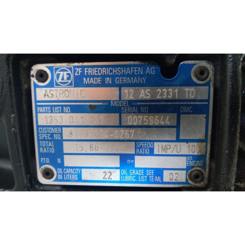 MAN CAMBIO MAN TGX  usato