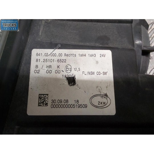 RIGHT FOG LIGHT LAMP MAN TGX  used