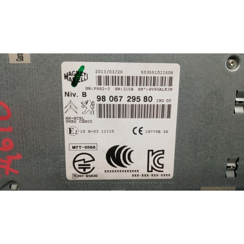 PEUGEOT CAR RADIO PEUGEOT 208 2012>2015 used