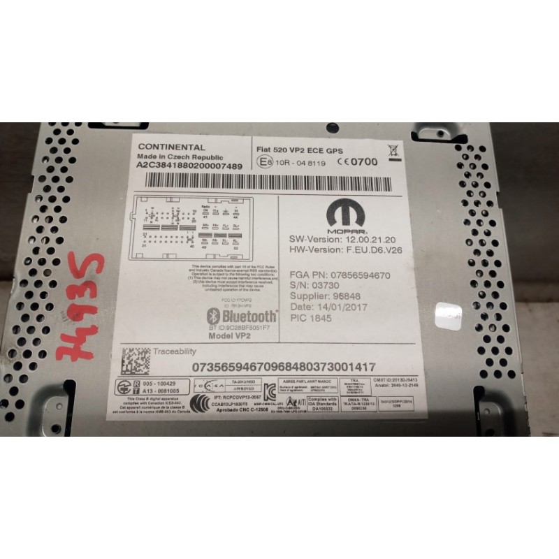 JEEP AUTORADIO JEEP Renegade 2014>2018 usato