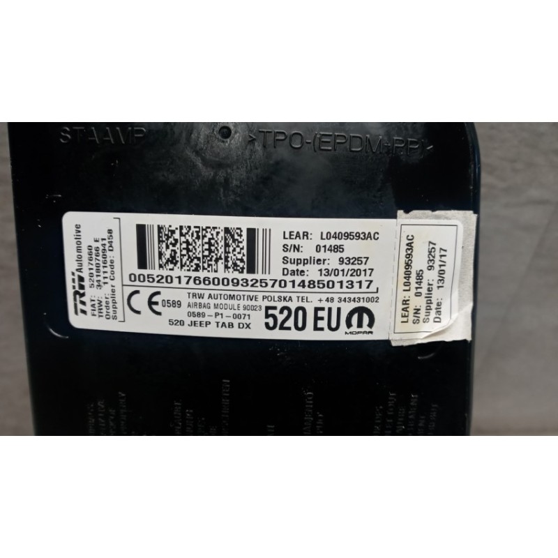 JEEP AIR BAG LATERALE DESTRO JEEP Renegade 2014>2018 usato