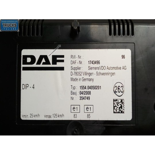 QUADRO STRUMENTI DAF XF105 usato