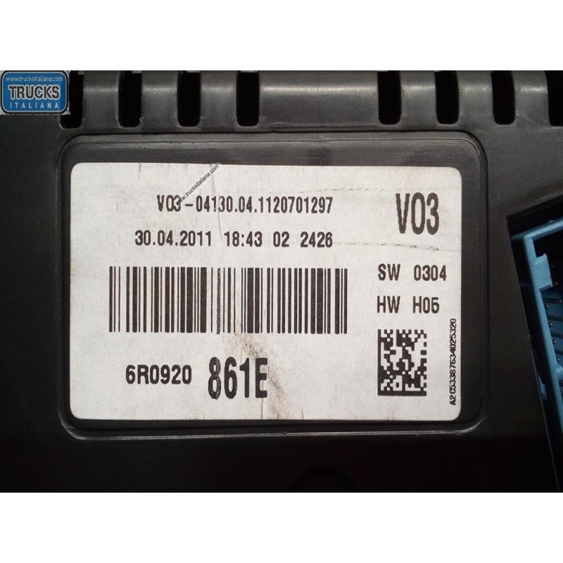 VOLKSWAGEN INSTRUMENT PANEL VOLKSWAGEN Polo 2009>2014 used