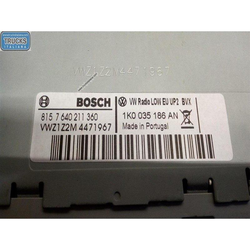 VOLKSWAGEN CAR RADIO VOLKSWAGEN Touran 2010> used