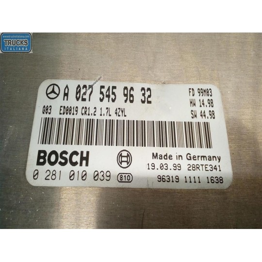 ENGINE UNIT MERCEDES-BENZ Classe A (W168) 1997>2001 used