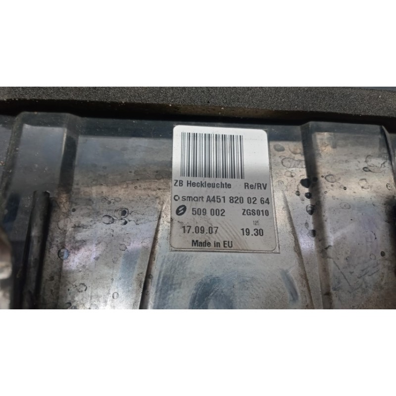 SMART FARO POSTERIORE ESTERNO DESTRO SMART Fortwo 2007>2015 usato