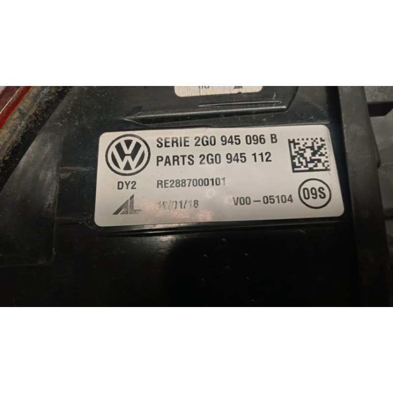 VOLKSWAGEN RIGHT REAR LIGHT VOLKSWAGEN Polo 2017>2021 used