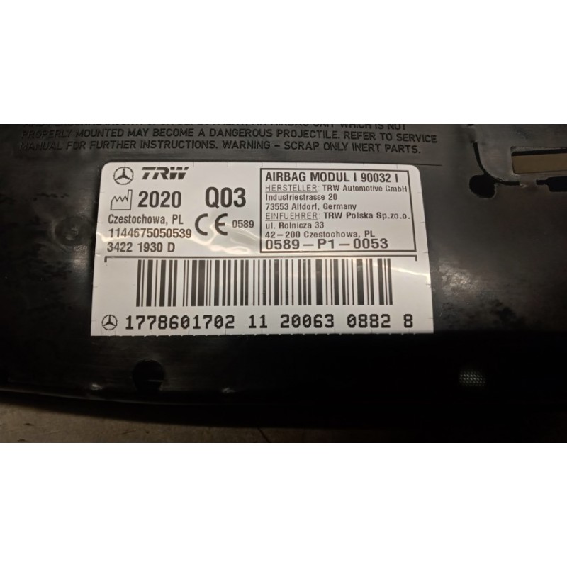 MERCEDES-BENZ AIR BAG LATERALE SINISTRO MERCEDES-BENZ Classe A (W177) 2018> usato