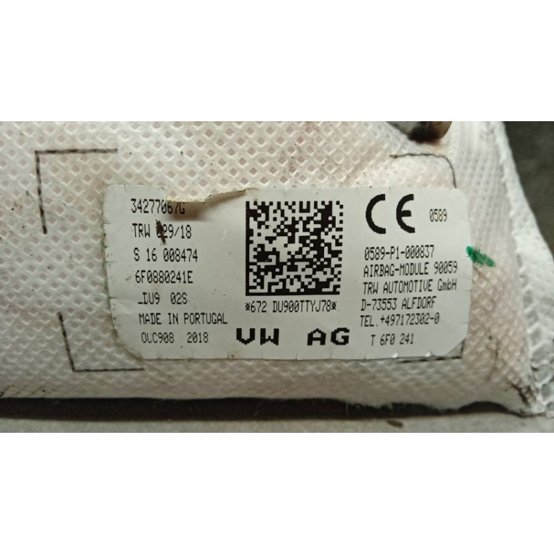 VOLKSWAGEN CURTAIN AIRBAG LEFT VOLKSWAGEN Polo 2017>2021 used