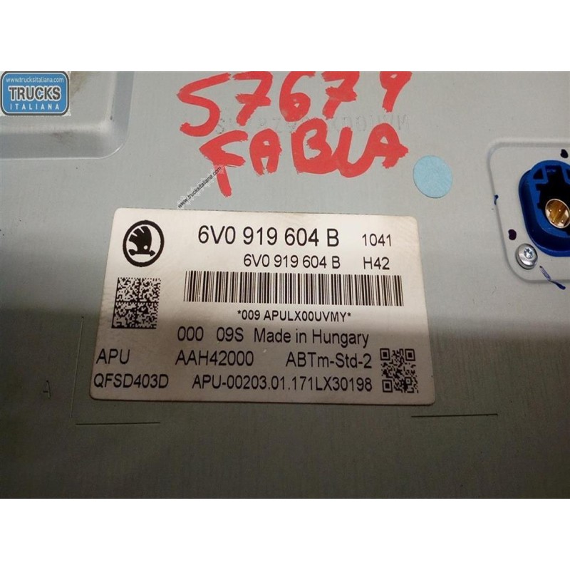 SKODA CAR RADIO SKODA Fabia 2014> (NJ) used