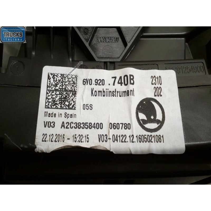 SKODA INSTRUMENT PANEL SKODA Fabia 2014> (NJ) used