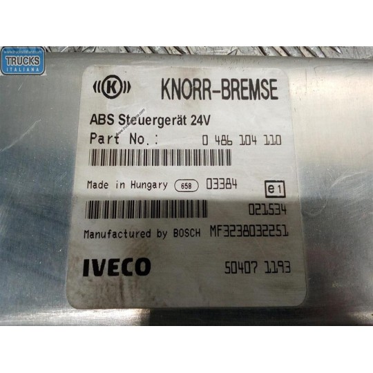 ABS CONTROL UNIT IVECO EUROCARGO 2005>2008 used