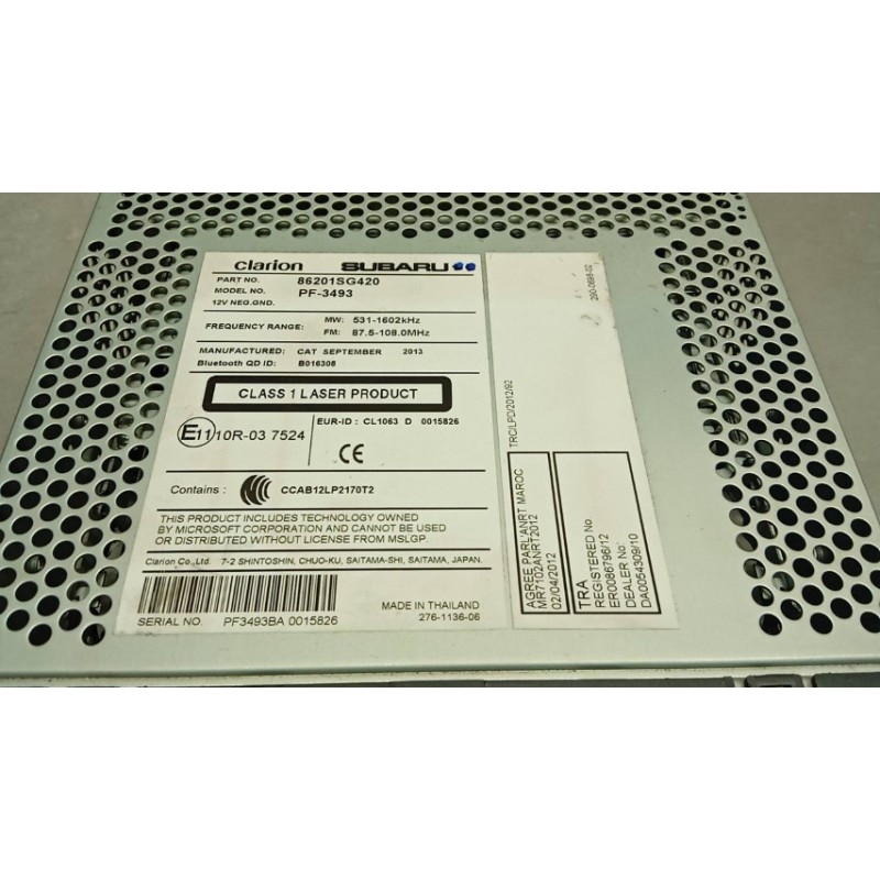 SUBARU AUTORADIO SUBARU Forester 2008>2011 usato