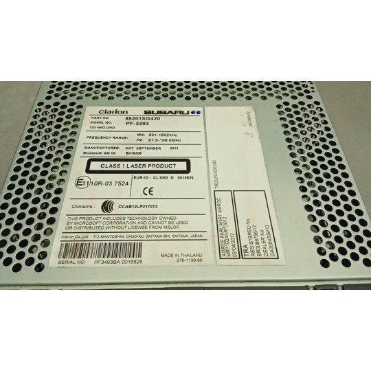 AUTORADIO SUBARU Forester 2008>2011 usato