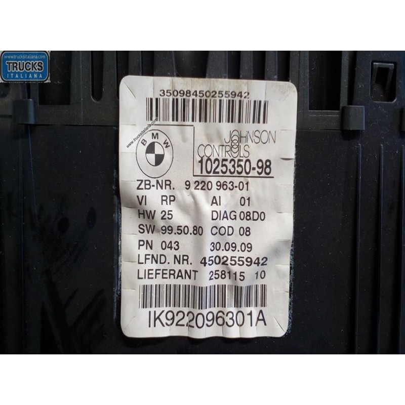 BMW QUADRO STRUMENTI BMW Serie 3 (E90-E91) 2008>2011 usato