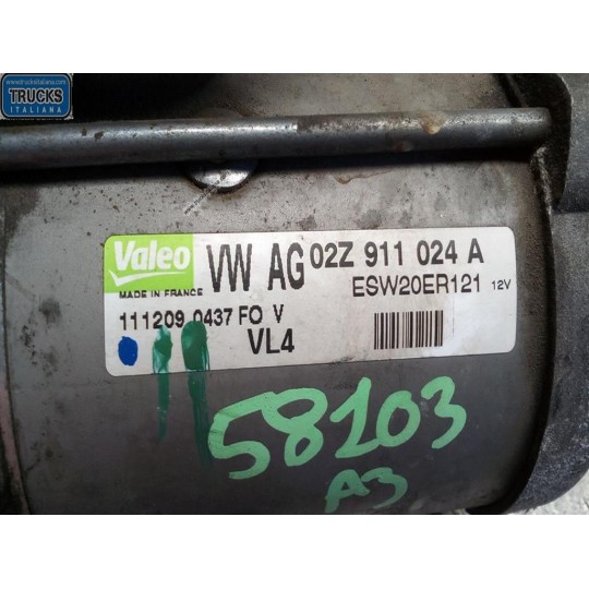 STARTER MOTOR AUDI A3 Sportback 2008>2012 used