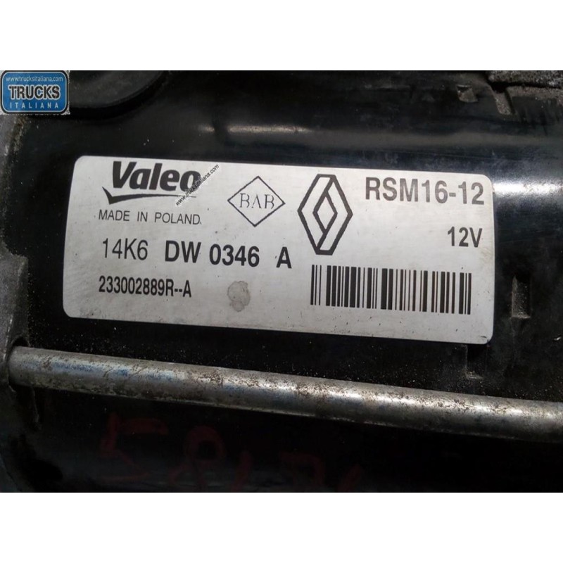 RENAULT van STARTER MOTOR RENAULT van Trafic 2014>2019 used