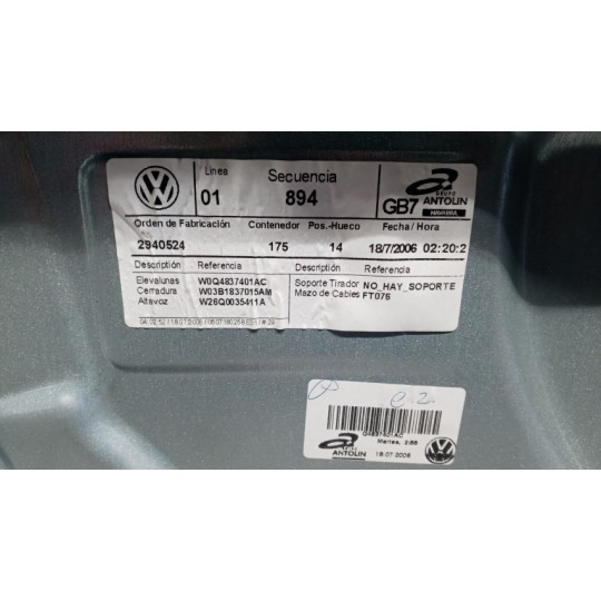 FRONT LEFT POWERED WINDOWS  VOLKSWAGEN Polo 2005>2009 used