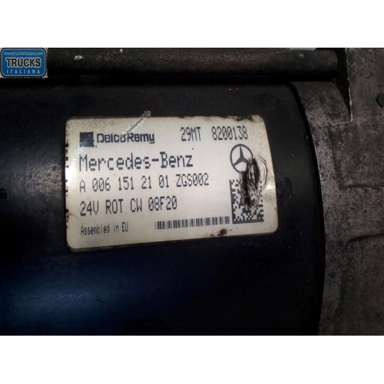 STARTER MOTOR MERCEDES-BENZ truck Atego euro 5 2008>2013 used
