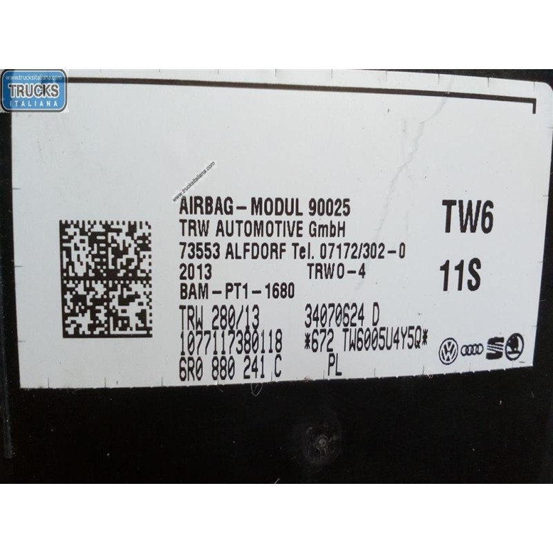 VOLKSWAGEN AIR BAG LATERALE SINISTRO VOLKSWAGEN Amarok 2010>2016 usato