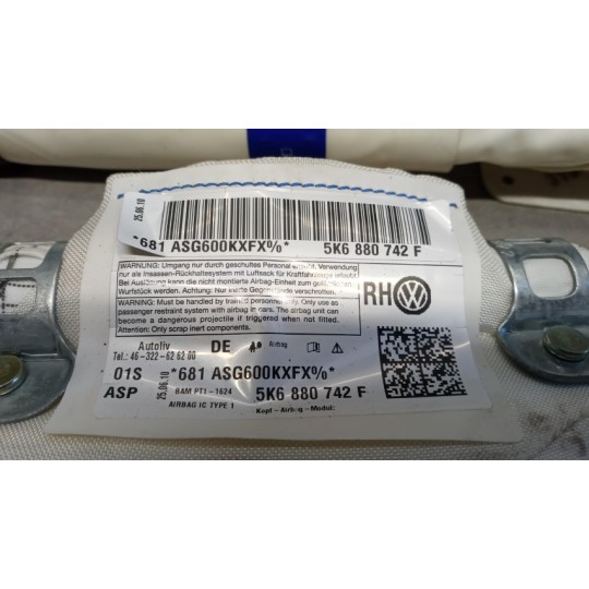 AIR BAG TETTO DESTRO VOLKSWAGEN Golf 6 2008>2012 usato