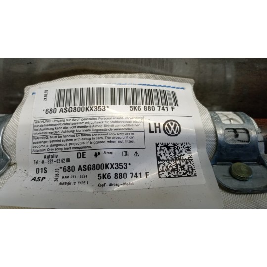 AIR BAG TETTO SINISTRO VOLKSWAGEN Golf 6 2008>2012 usato