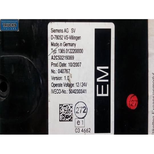 CENTRALINE VARIE B IVECO Stralis 2007>2013 usato