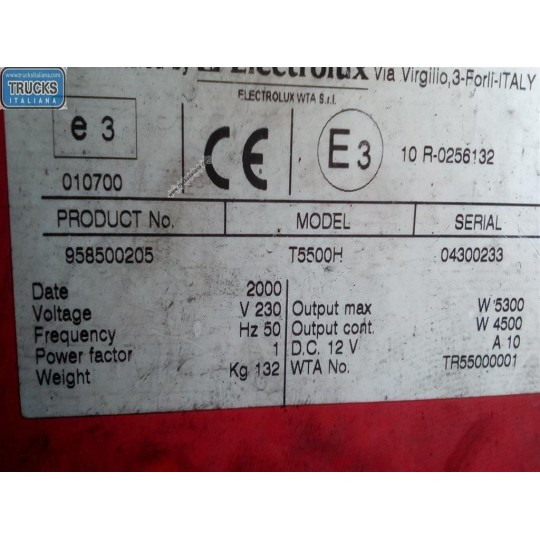 GRUPPO ELETTROGENO IVECO EUROCARGO 1994>2000 usato