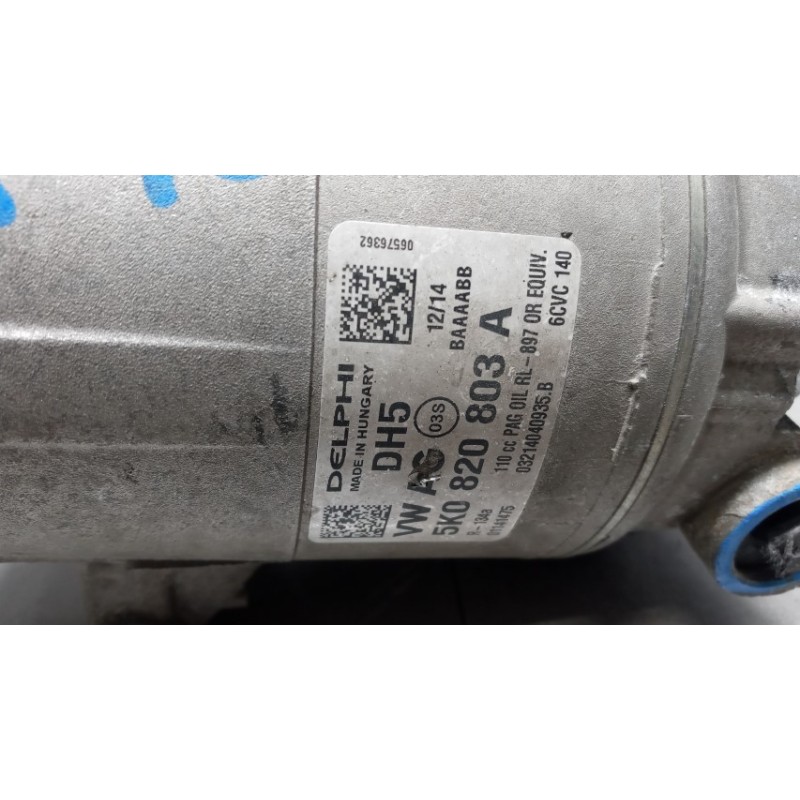 VOLKSWAGEN AIR CONDITIONER COMPRESSOR VOLKSWAGEN Golf 6 2008>2012 used