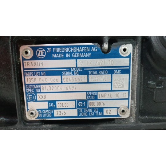 CAMBIO MAN TGX euro 6 usato