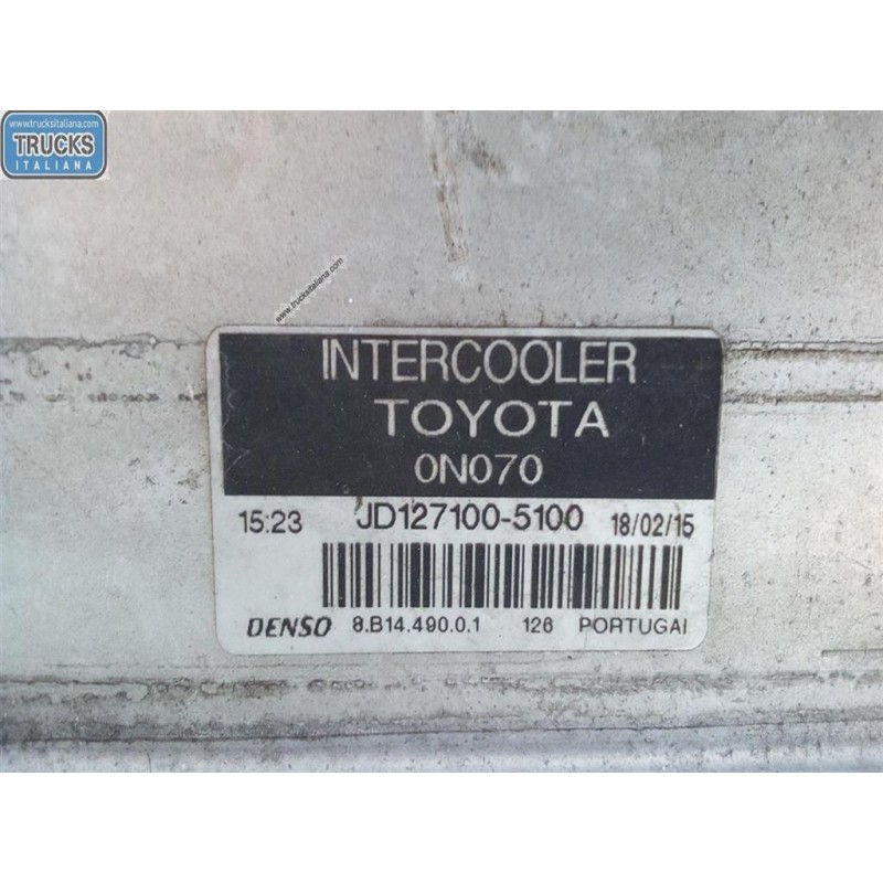 TOYOTA INTERCOOLERS HEAT RADIATOR  TOYOTA Yaris 2011>2014 used