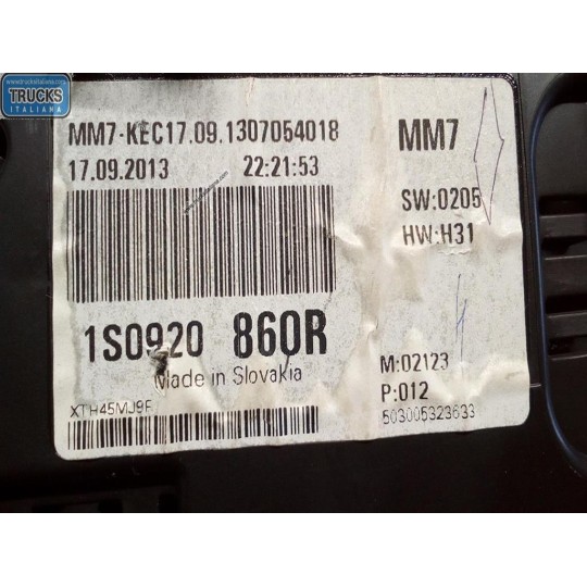 INSTRUMENT PANEL VOLKSWAGEN Up 2011>2016 used