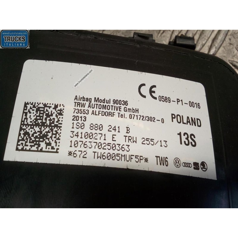 VOLKSWAGEN CURTAIN AIRBAG LEFT VOLKSWAGEN Up 2011>2016 used