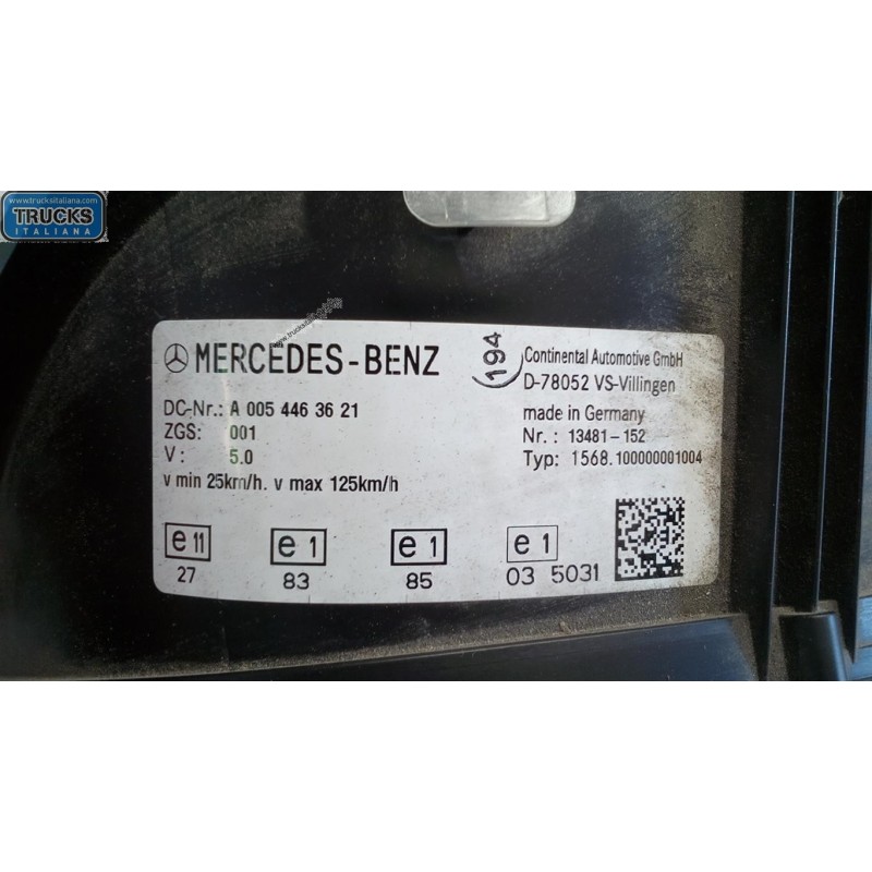 MERCEDES-BENZ truck INSTRUMENT PANEL MERCEDES-BENZ truck Actros euro 5 2008>2013 used