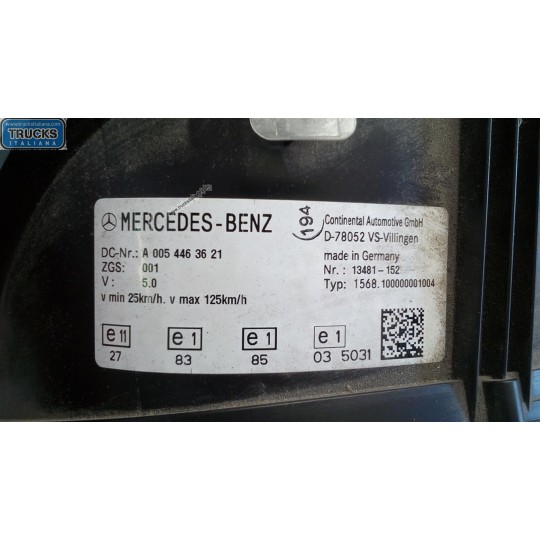 INSTRUMENT PANEL MERCEDES-BENZ truck Actros euro 5 2008>2013 used