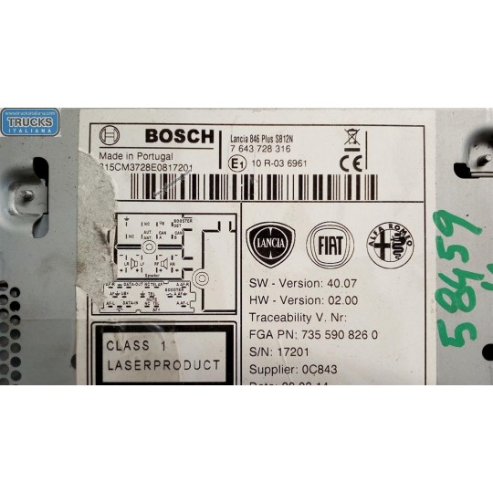 CAR RADIO LANCIA Ypsilon 2011>2015 used