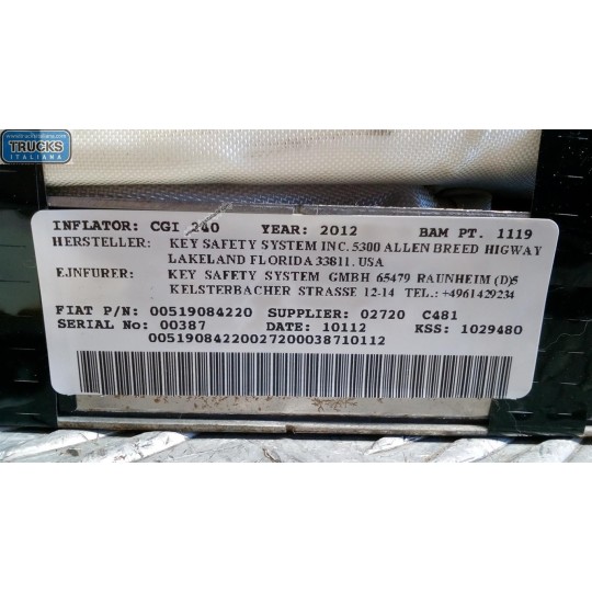 AIR BAG TETTO DESTRO LANCIA Ypsilon 2011>2015 usato