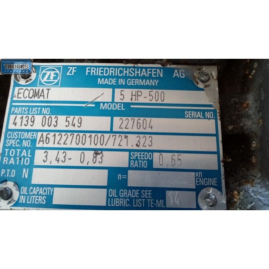 AUTOMATIC GEARBOXES  MERCEDES BUS O405 BUS used