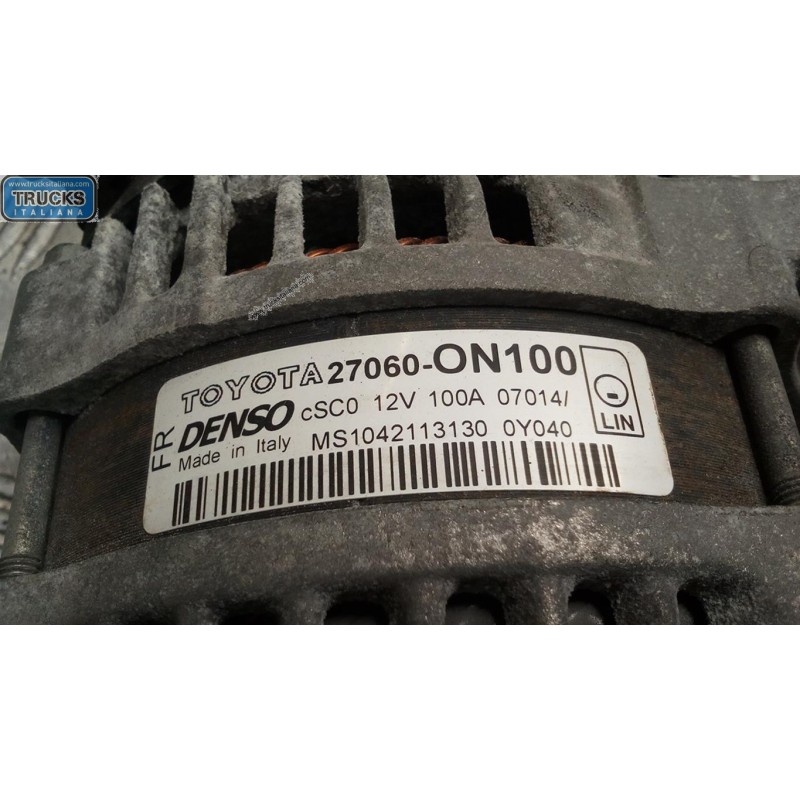 TOYOTA ALTERNATORE TOYOTA Yaris 2011>2014 usato