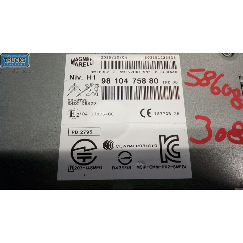 PEUGEOT AUTORADIO PEUGEOT 308 2014>2017 usato