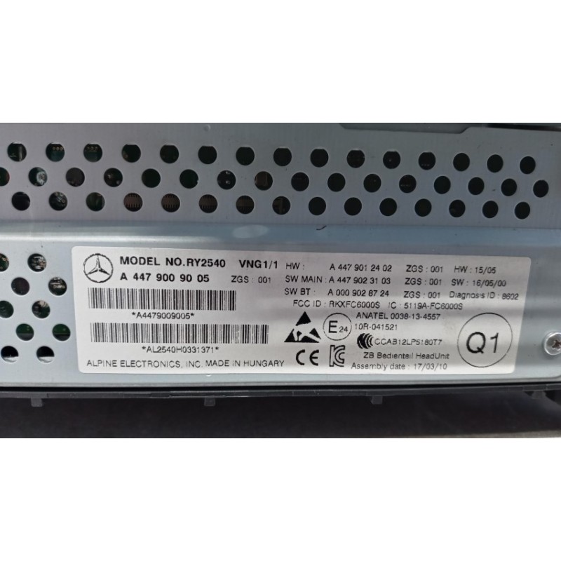 MERCEDES-BENZ van CAR RADIO MERCEDES-BENZ van Vito-V (W447) 2014>2019 used